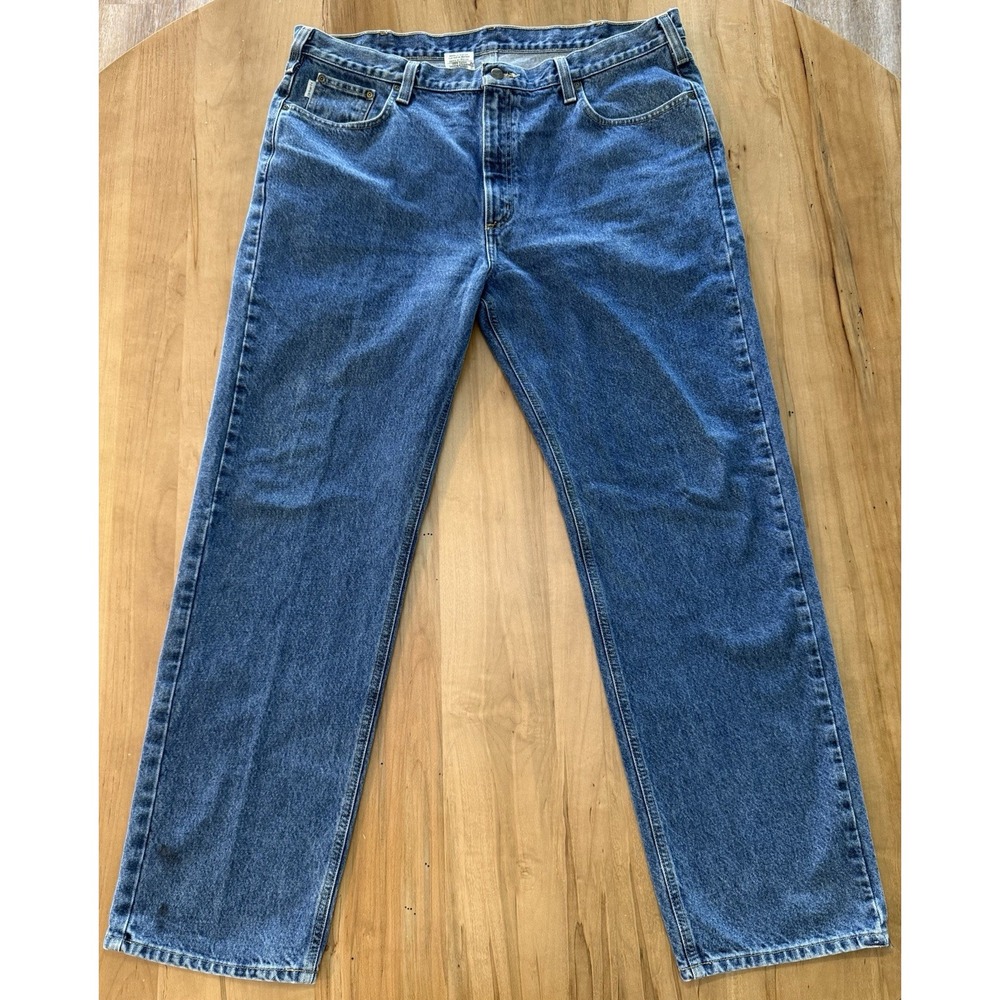 Carhartt Jeans Men Size 42x33 Blue Straight Leg Traditional Fit B480DPS